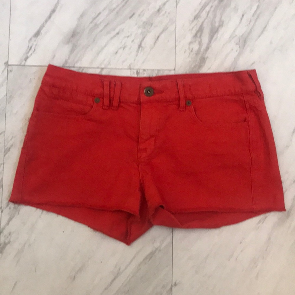 Madewell Red Denim Shorts